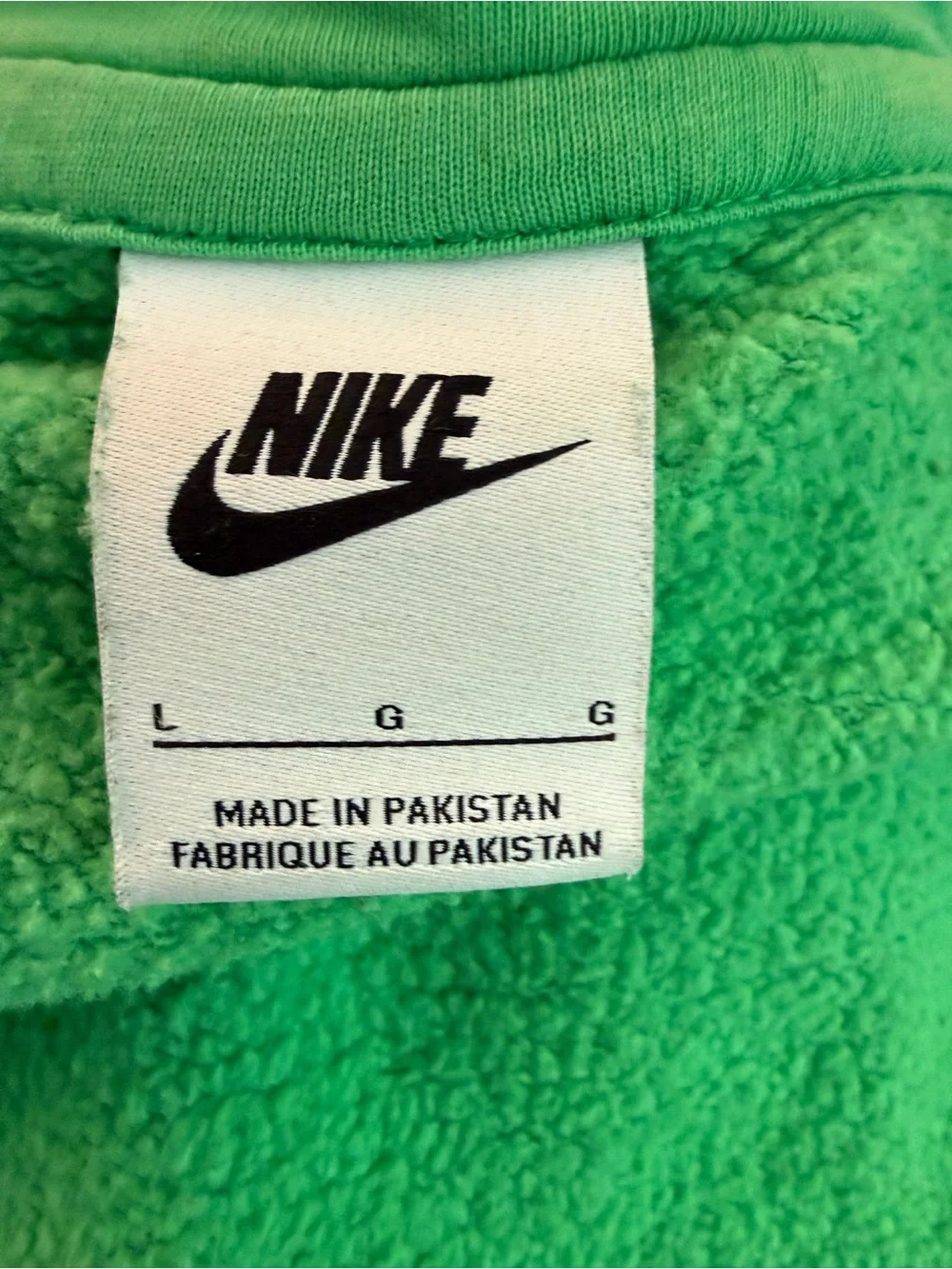 Nike Green Pullover Hoodie with White Logo size L